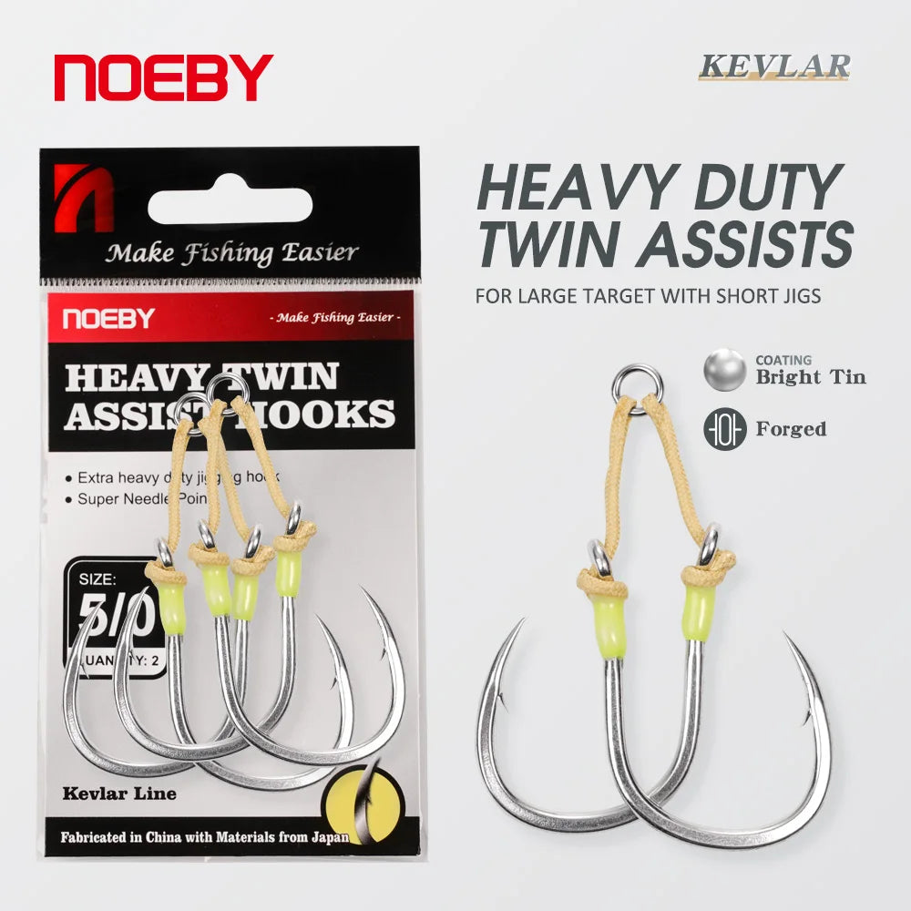 Noeby Heavy Duty Assist Hooks para jigging - Caribe Lures