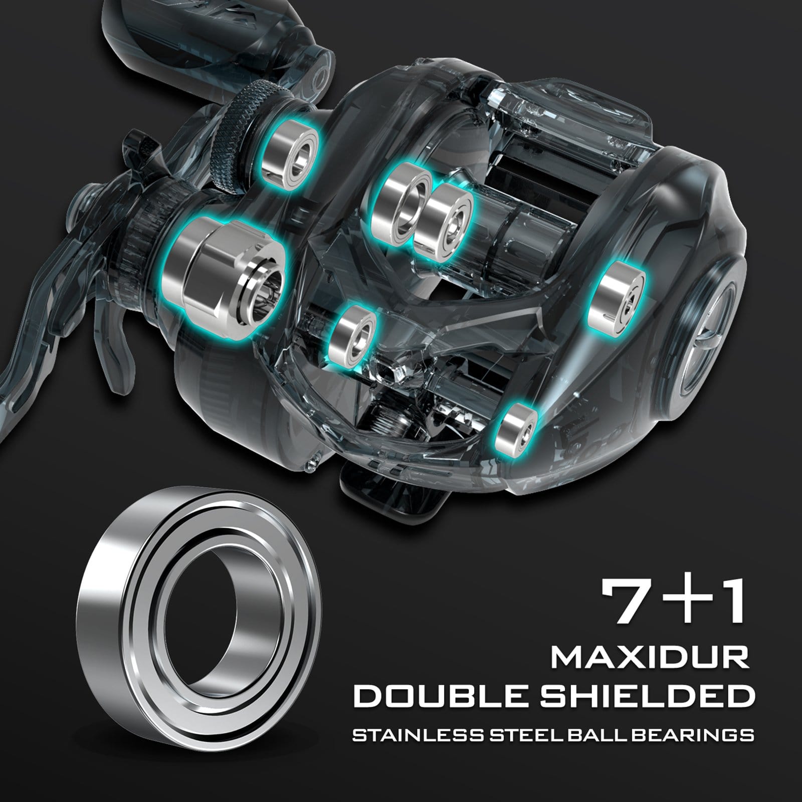 KastKing Spartacus II rodamientos MaxiDur 7+1 - Caribe Lures