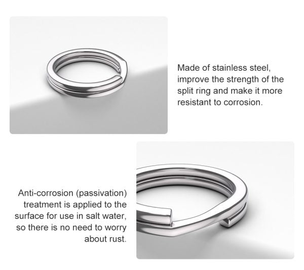 Noeby Heavy Duty Split Rings para pesca - Caribe Lures