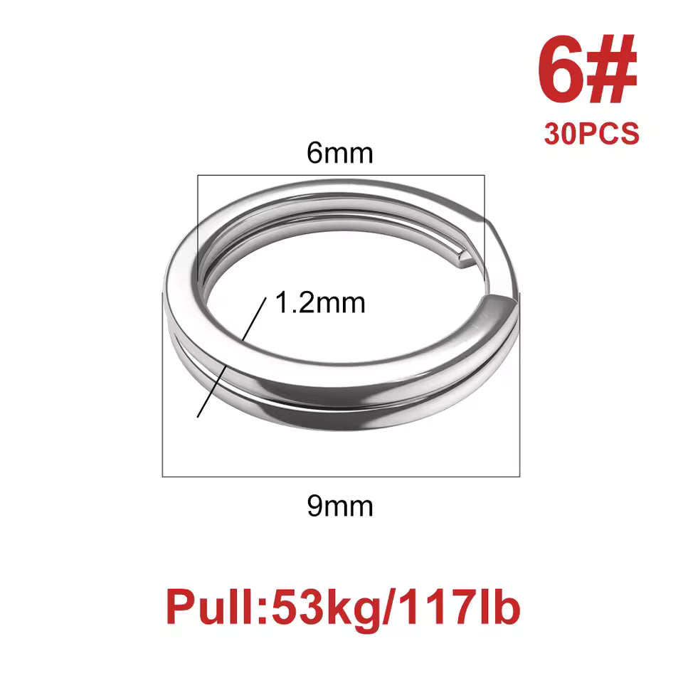 Noeby Heavy Duty Split Rings para pesca - Caribe Lures