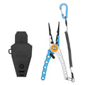 Pinza de aluminio para pesca con funda azul - Caribe Lures