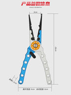 Medidas de la pinza de aluminio para pesca - Caribe Lures