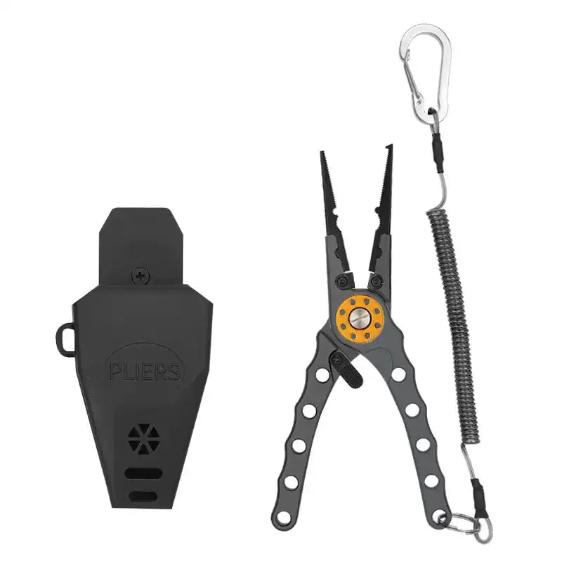 Pinza de aluminio para pesca con funda gris - Caribe Lures