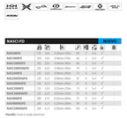 Shimano Nasci FD especificaciones técnicas por tamaño - Caribe Lures